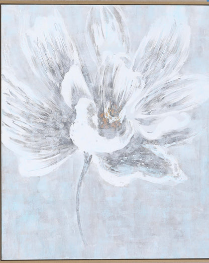 Gold Framed White Flower Painting