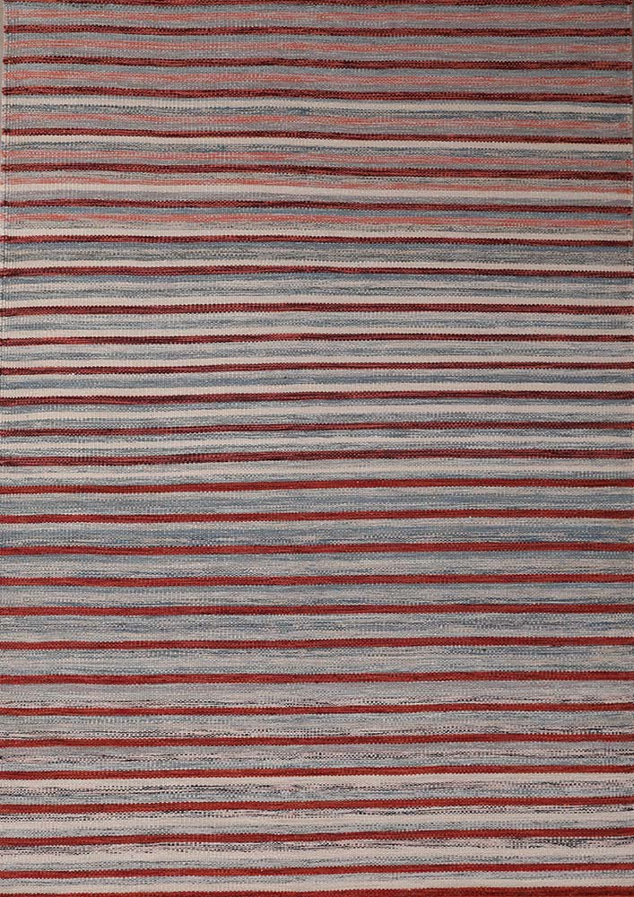 Handmade Modern Striped Multicolor Wool Kilim product image #27637061189802