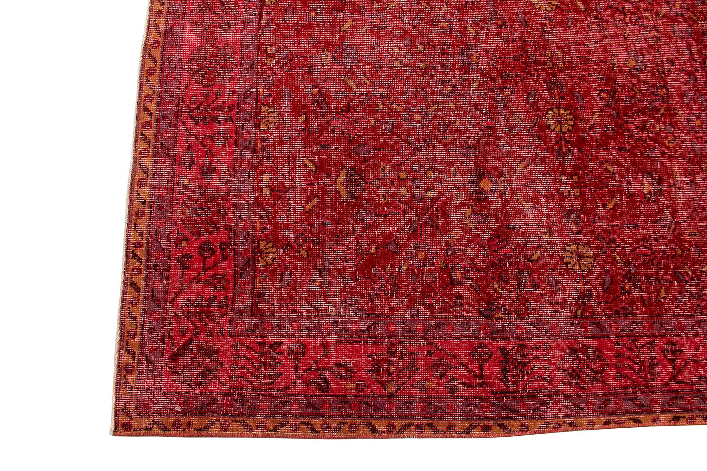 Vintage Wool Handmade Turkish Red Carpet