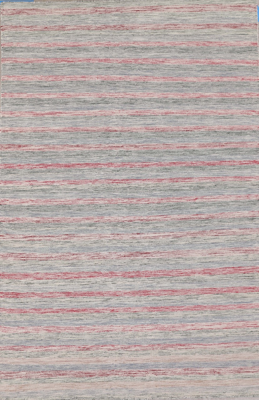 Modern Handmade Multicolor Striped Wool Nepali Flat Weave Kilim product image #27775272911018