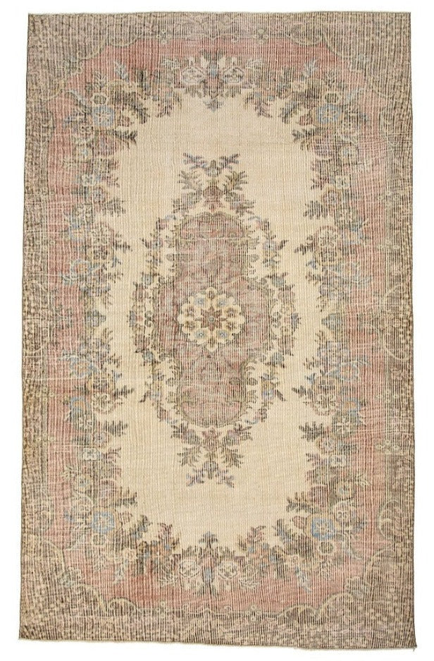 Hand-Knotted Medallion Floral Vintage Turkish Wool Area Rug With Kerman Persian Design product image #27555404054698