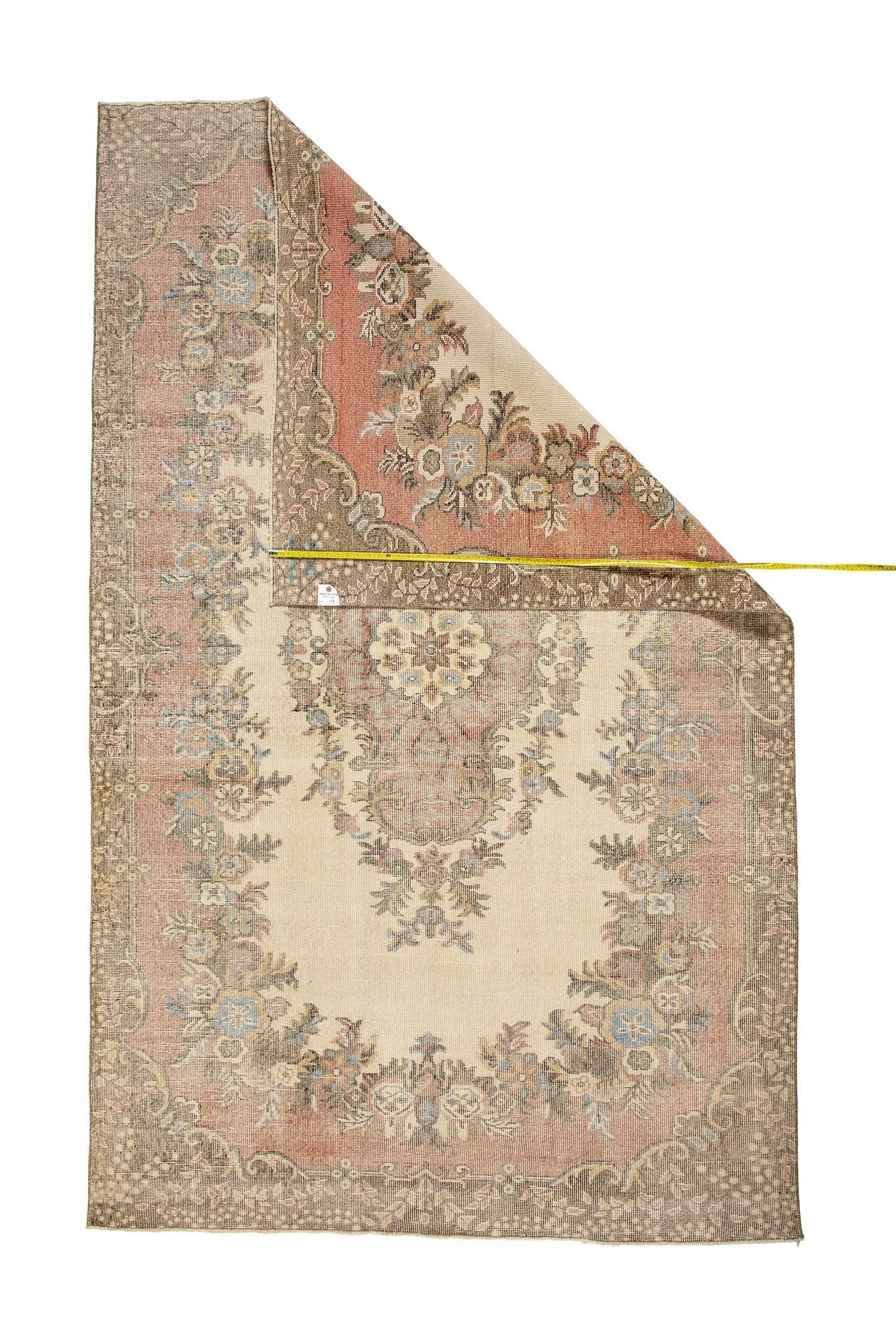 Hand-Knotted Medallion Floral Vintage Turkish Wool Area Rug With Kerman Persian Design product image #27555404120234