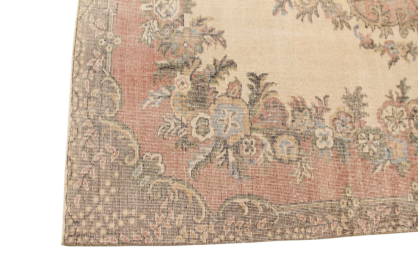 Hand-Knotted Medallion Floral Vintage Turkish Wool Area Rug With Kerman Persian Design product image #27555404316842
