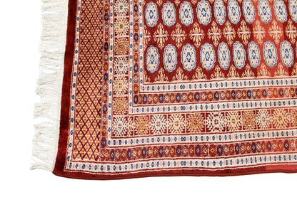 Traditional  Pakistani Bokhara Handmade Wool Area Rug-id6
