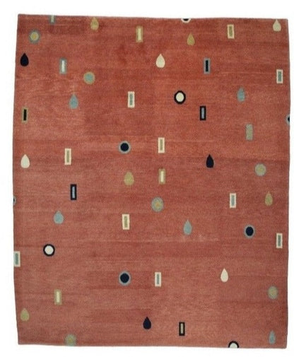 Handmade Indian Tibetan Handmade Wool Carpet With Contemporary Navajo Design-id3
