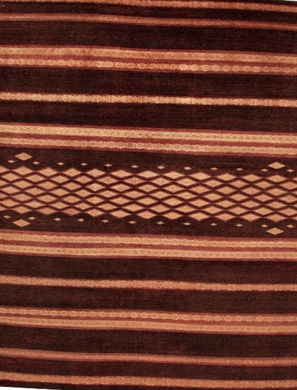 Indian Modern Wool And  Silk Navajo Rug