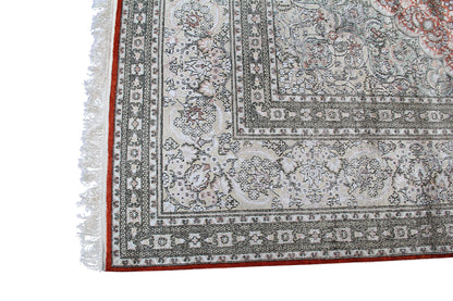 China Traditional Handmade Medallion Semi Antique Rug-id9
