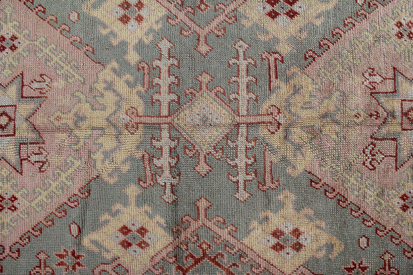 Turkish Fine Antique Oushak Handmade Wool Rug