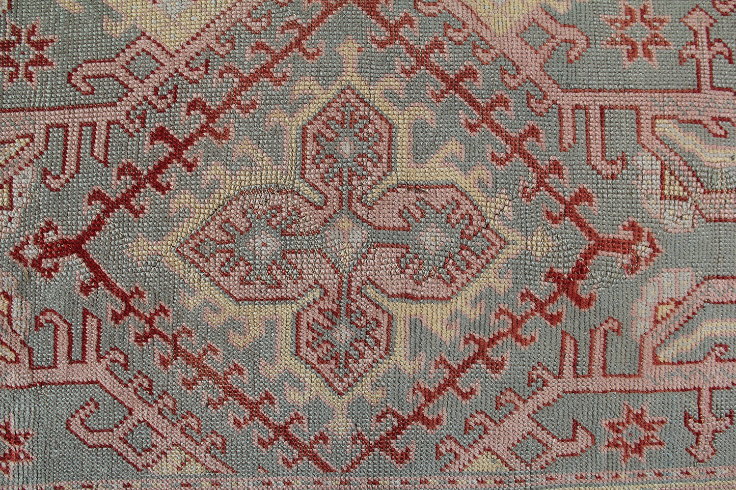 Turkish Fine Antique Oushak Handmade Wool Rug