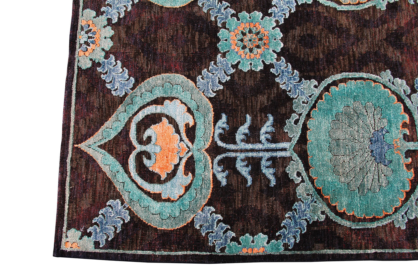 Indian Modern Fine Hand-Knotted Wool & Silk Area Rug product image #27555391963306