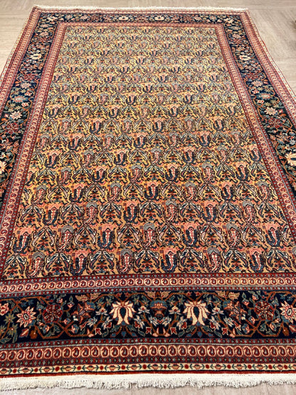 Fine Handmade Real Persian Farahan Antique Boteh Paisley Area Rug