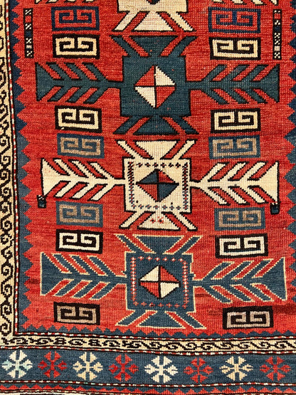 Antique Genje Genuine Fine Armenian Handmade Rug