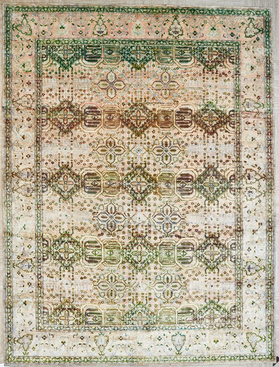 Indian Transitional Silk Multicolor Modern Silk Rug product image #27139495395498