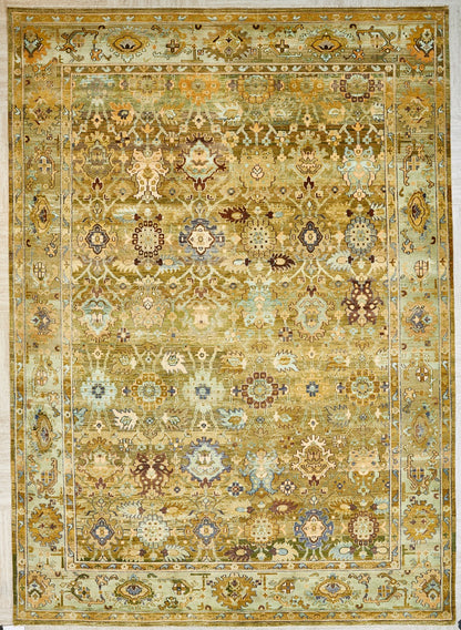 Indian Wool Carpet With A Persian Farahan Design-id2
